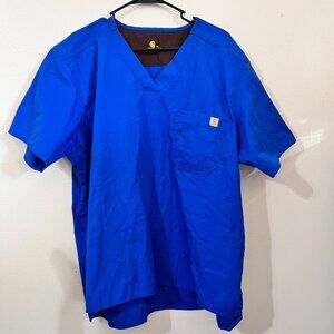 Carhartt Men's Scrub Top C15108 Royal Blue Size XL